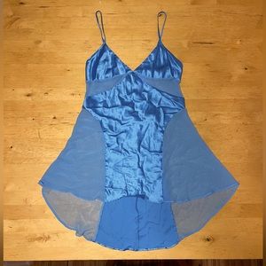 2008 Victoria’s Secret Satin Mesh Slip Lt Blue Sz XS